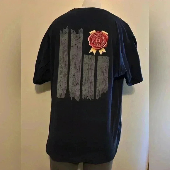 Jim Beam bourbon 🥃 shirt, navy w red and blue, men’s XL - Picture 2 of 3
